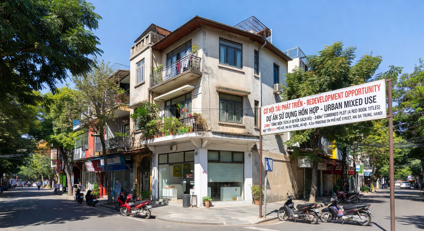 Khuôn đất mặt phố Phố Huế